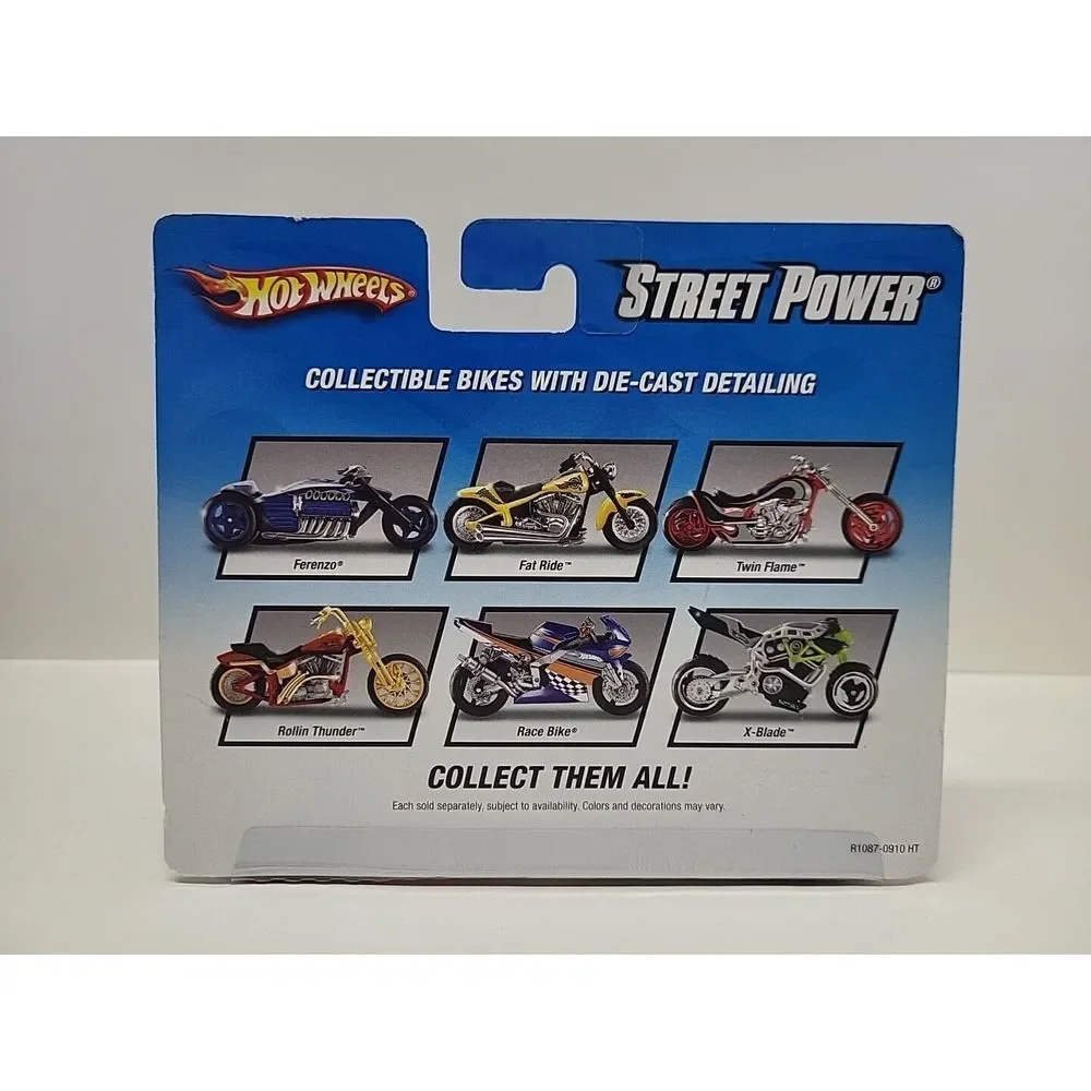 New 2009 Hot Wheels 1:18‎ Street Power Race Bike Motorcycle Blue/Orange